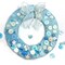 Ocean Blue Wreath Button Bundle – Nautical & Beach-Themed Buttons with Pearlized Accents – DIY Mini Wreath Craft Kit